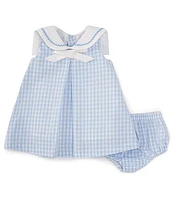 Edgehill Collection x The Broke Brooke Baby Girls 3-24 Months Annabelle Woven Gingham Sailor Dress