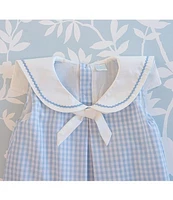 Edgehill Collection x The Broke Brooke Baby Girls 3-24 Months Annabelle Woven Gingham Sailor Dress