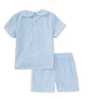 Edgehill Collection x The Broke Brooke Little Boys 2T-7 Andrew Peter Pan Collar Pique Set