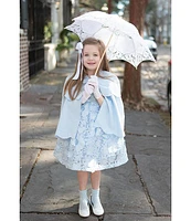 Edgehill Collection x The Broke Brooke Little Girls 2T-6X Woven Spring Cape