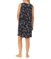 Eileen West Modal Jersey Floral Print Sleeveless Sweetheart Neck Chemise