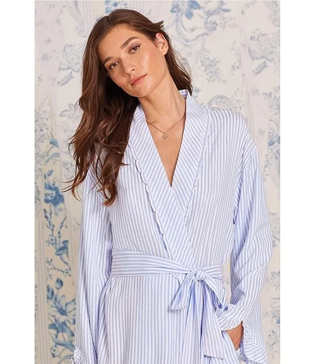 Eileen West Woven Long Sleeve Coordinating Striped Robe