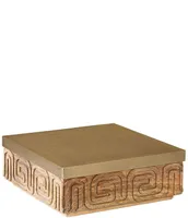 Elk Home Maze Carved Mango Wood & Brass Decorative Storage Box