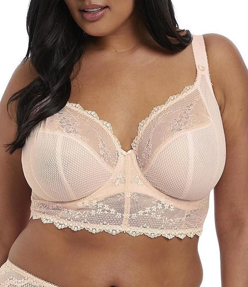 Elomi Morgan Lace-Trimmed Full-Busted Contour U-Back Underwire Bra