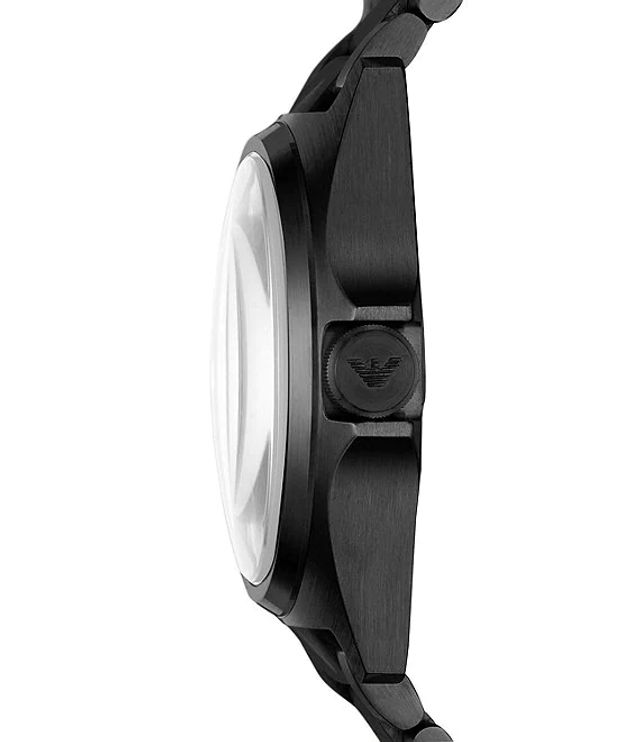 Geld rubber Waarneembaar Banket Emporio Armani Men's Quartz Analog Three-Hand Black Stainless Steel Watch |  The Shops at Willow Bend