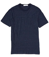 Faherty Vintage Chambray Stripe Short Sleeve T-Shirt