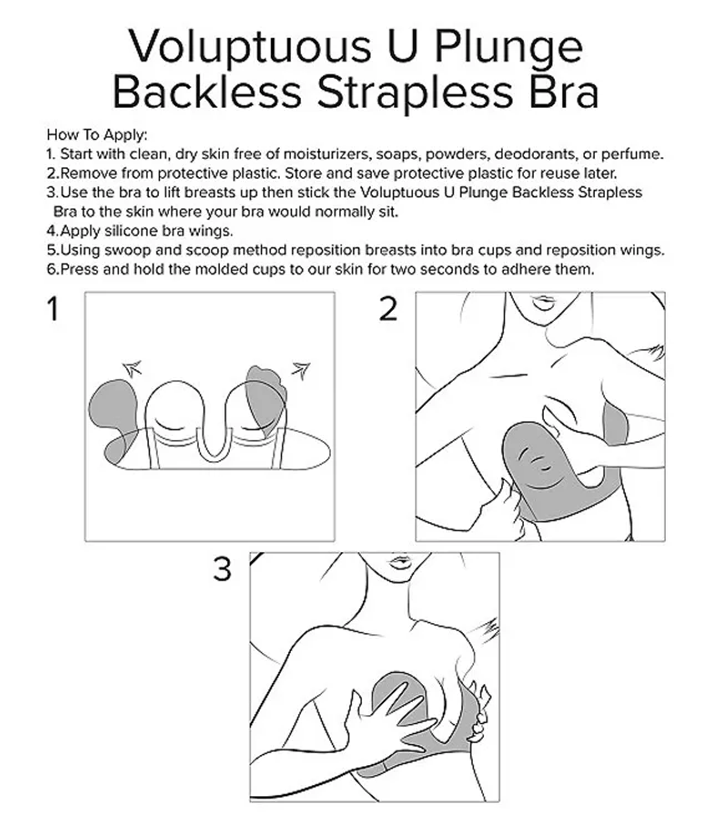 Fashion Forms Black U plunge backless strapless bra