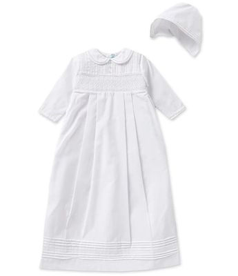 Feltman Brothers Baby Newborn-12 Months Christening Long-Sleeve Gown And Hat Set