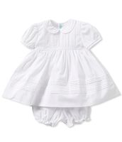 Feltman Brothers Baby Girls 3-9 Months Pintuck and Lace Dress