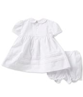 Feltman Brothers Baby Girls 3-9 Months Pintuck and Lace Dress