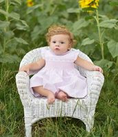 Friedknit Creations Baby Girls 3-9 Months Flutter Sleeve Smocked Dress