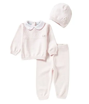 Feltman Brothers Baby Girls Newborn-24 Months 3-Piece Sweater, Pants, and Hat Set
