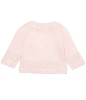 Feltman Brothers Baby Girls Newborn-24 Months Pointelle Ruffle Button Front Sweater