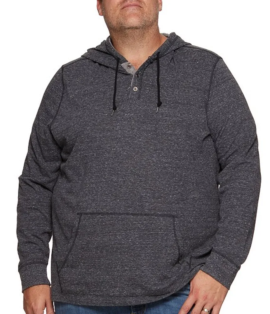 Flag And Anthem Big & Tall Rollins Slub Hooded Henley Shirt