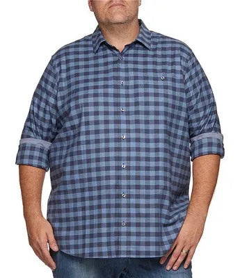 Flag And Anthem Big & Tall Vandemere Performance Stretch Gingham Long Sleeve Woven Shirt
