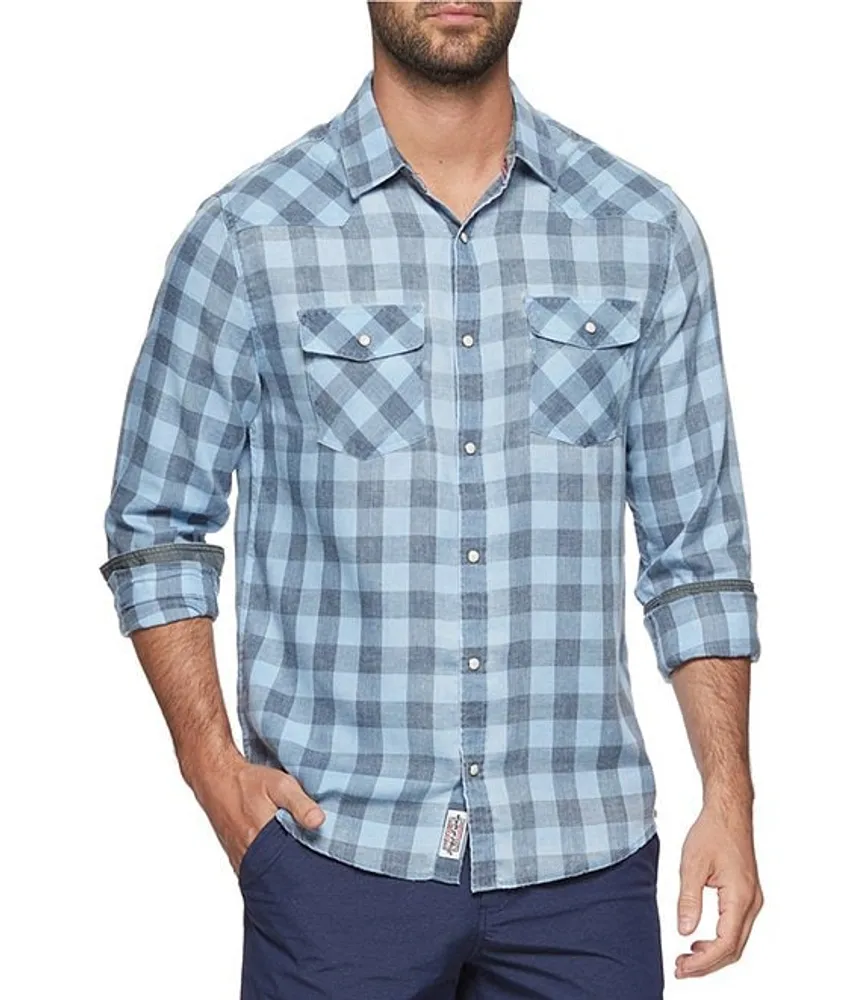 Flag and Anthem Cabot Long Sleeve Vintage-Wash Plaid Shirt