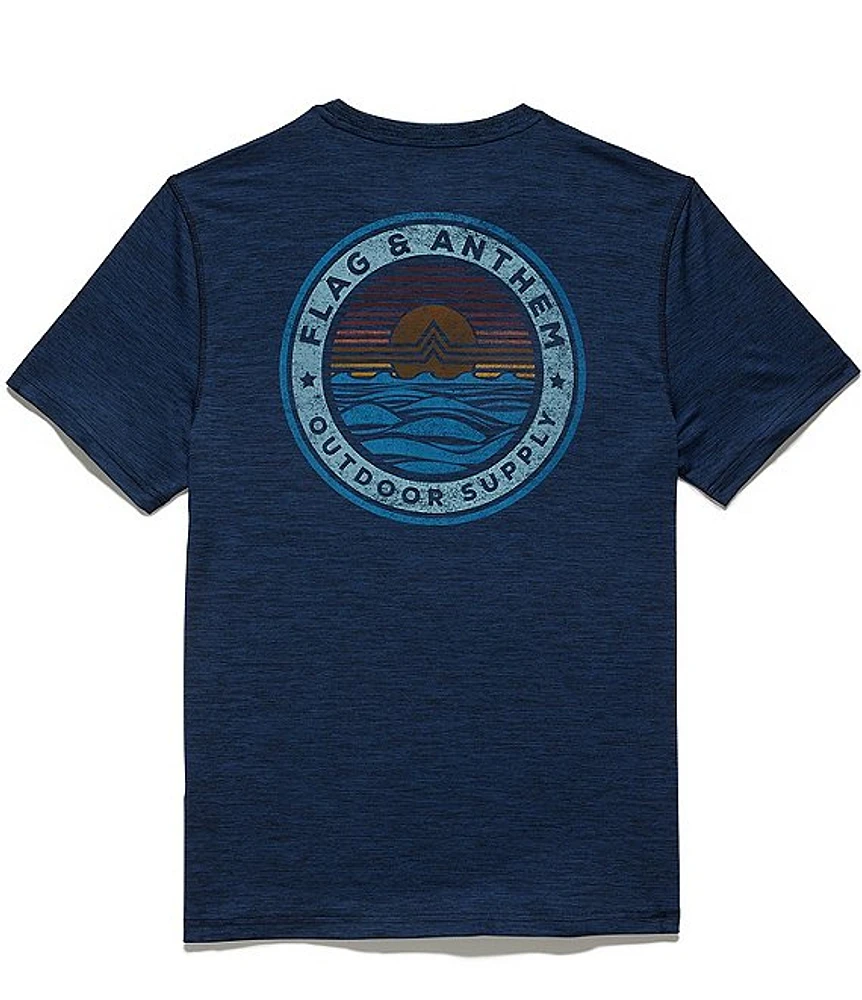 Flag and Anthem Heritage Short Sleeve Logo Sunset T-Shirt