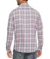 Flag and Anthem Lovern Long Sleeve Vintage-Inspired Plaid Woven Shirt