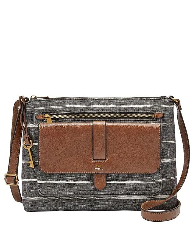 Fossil Kinley Leather Zip Crossbody Bag | Alexandria Mall