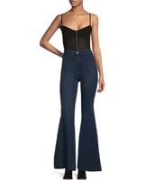 Free People Night Rhythm Corset Bodysuit