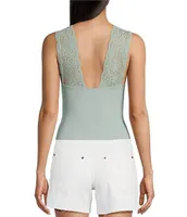 Free People Power Play Plunging V-Neck Ribbed Cropped Cami