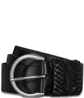 Frye 1.5#double; Woven Leather Belt