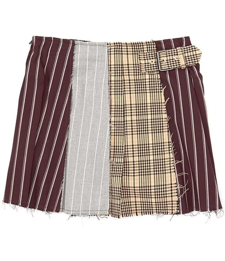 GB Big Girls 7-16 Asymmetrical Plaid Skirt