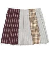 GB Big Girls 7-16 Asymmetrical Plaid Skirt