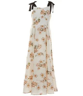 GB Big Girls 7-16 Floral Ribbon Maxi Dress