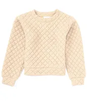 GB Big Girls 7-16 Knit Quilted Sweatshirt
