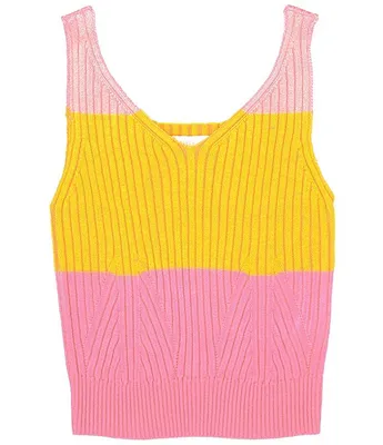 GB Big Girls 7-16 Sleeveless Stripe Knit Sweater Tank