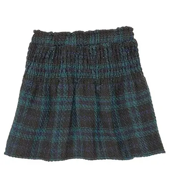 GB Big Girls 7-16 Smocked Waist Plaid Skirt