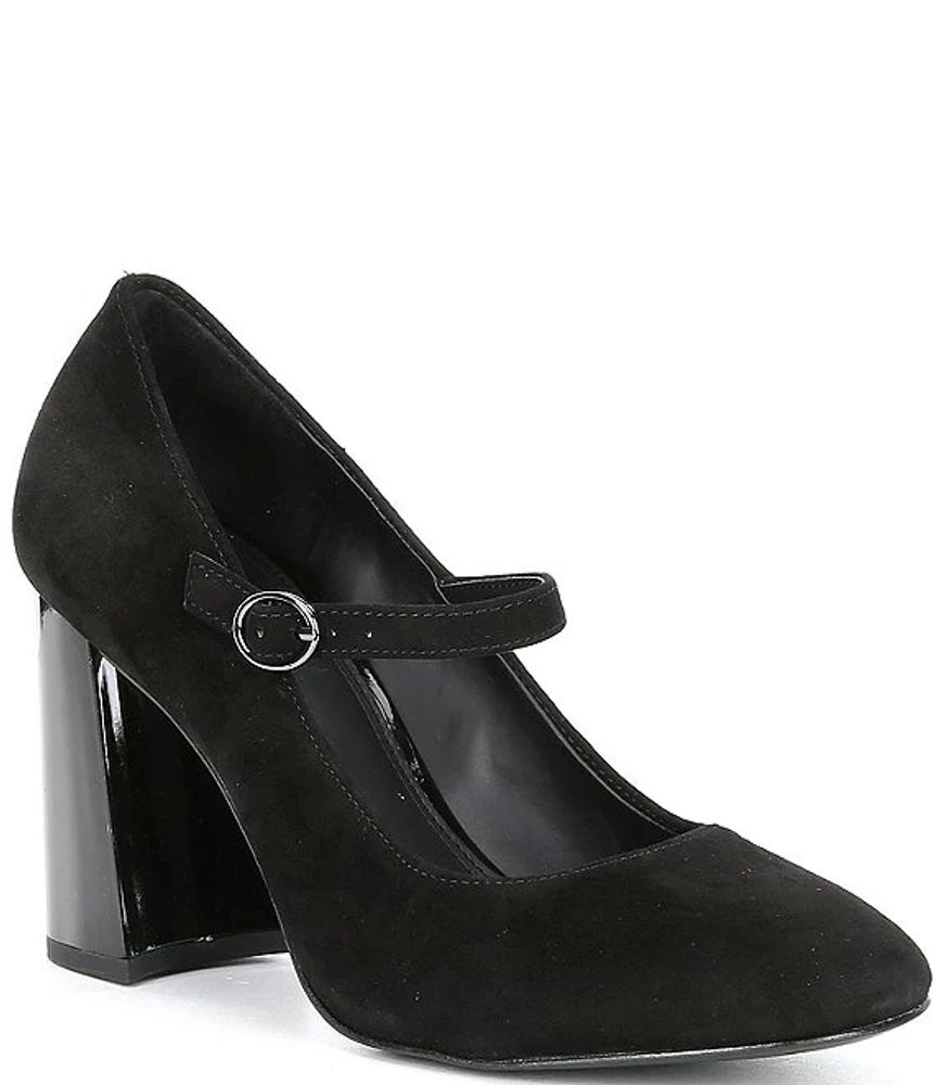 suede mary jane pumps