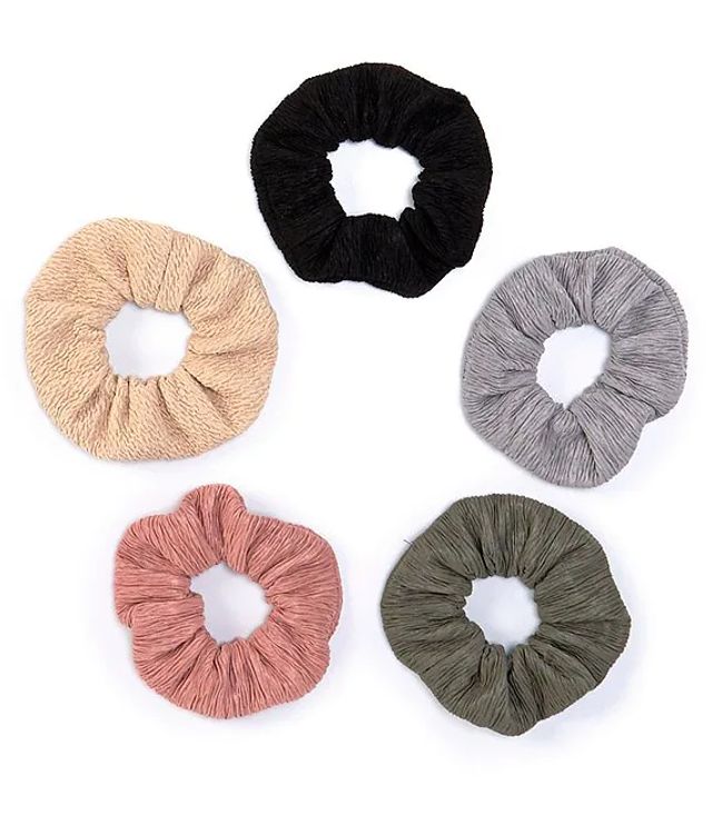 Medium Flat Velvet Hair Scrunchie - Champagne