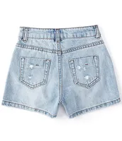 GB Girls Big 7-16 Distressed Denim Asymmetrical Skort