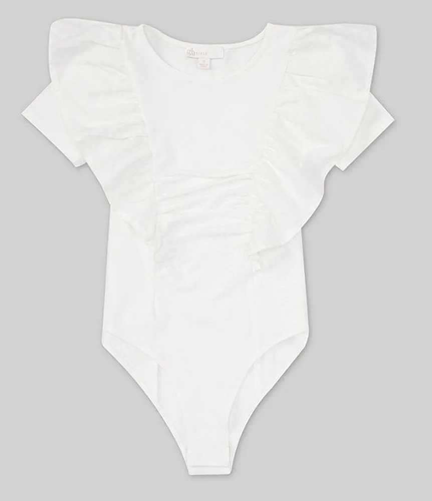 GB Girls Big 7-16 Ruffle Front Bodysuit