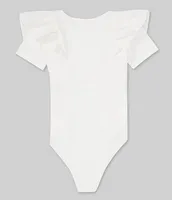 GB Girls Big 7-16 Ruffle Front Bodysuit