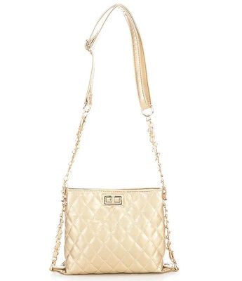 GB Girls Metallic Quilted Crossbody Handbag