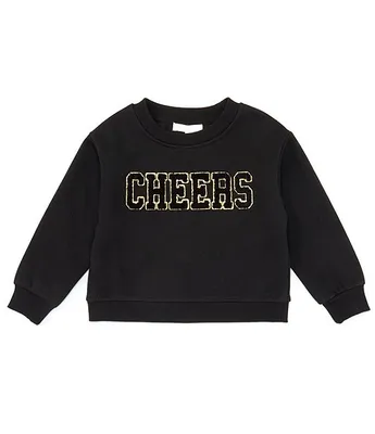 GB Little Girls 2T-6X Cheers Patch Sweatshirt