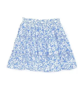 GB Little Girls 2T-6X Printed Ruffle Mini Skirt