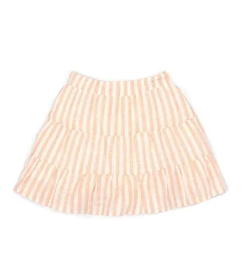 GB Little Girls 2T-6X Stripe Ruffle Tier Skirt