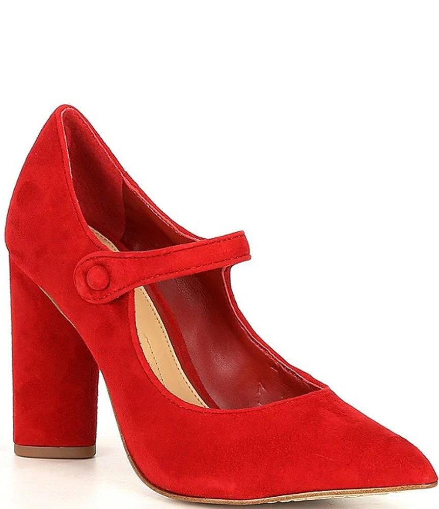 suede mary jane pumps