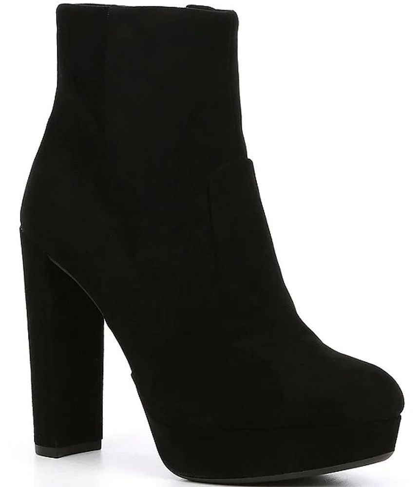 Gianni Bini Kianne Suede Platform Block Heel Booties | The Shops at Willow  Bend