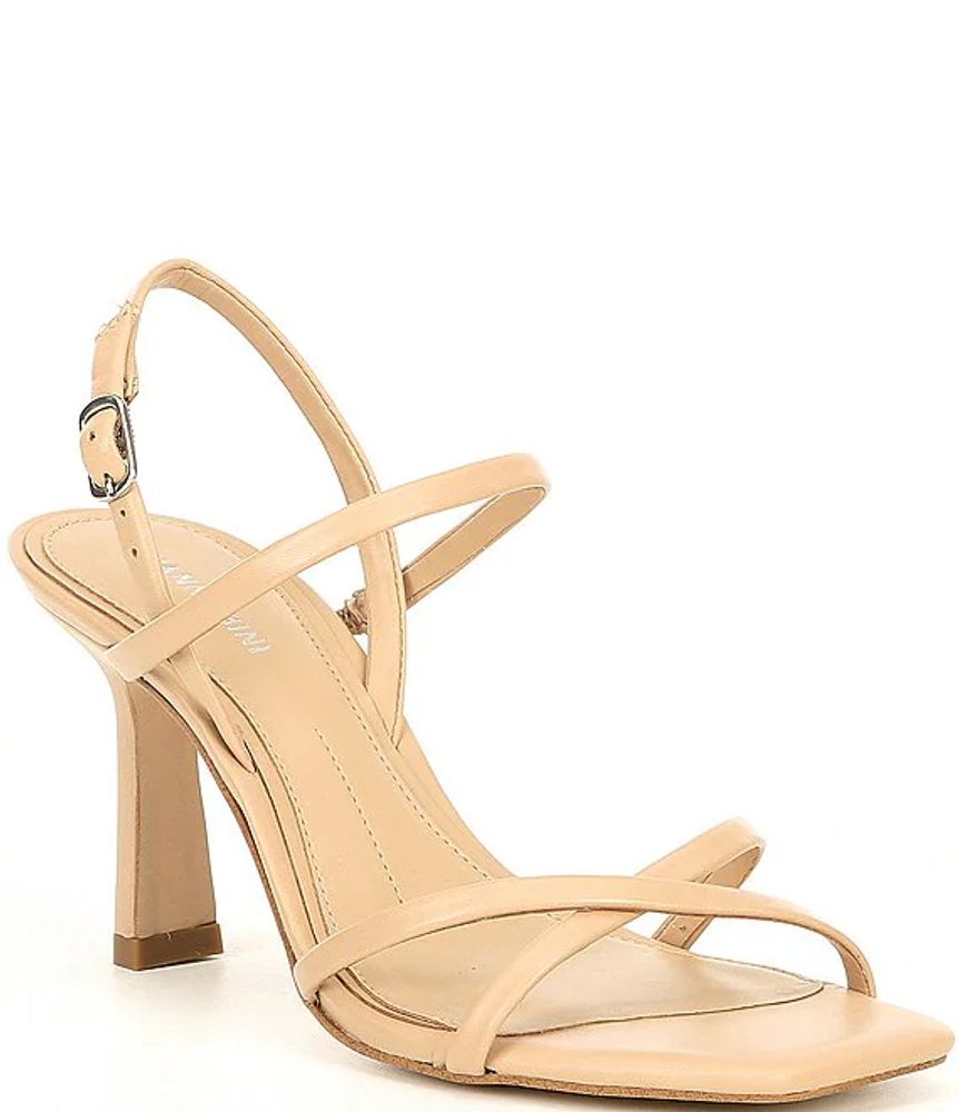 Gianni Bini Neveena Leather Square Toe Dress Sandals | Brazos Mall
