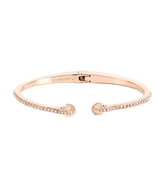 Givenchy Rose Gold Silk Pave Cuff Bracelet | Alexandria Mall