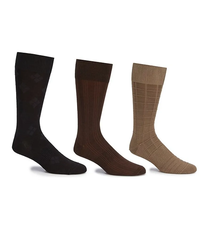 Roundtree & Yorke Gold Label Roundtree & Yorke Solid Over-the-Calf Dress  Socks 3-Pack