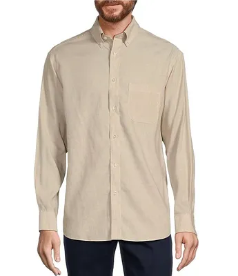 Gold Label Roundtree & Yorke Big Tall Non-Iron Long Sleeve Solid Linen Blend Sport Shirt
