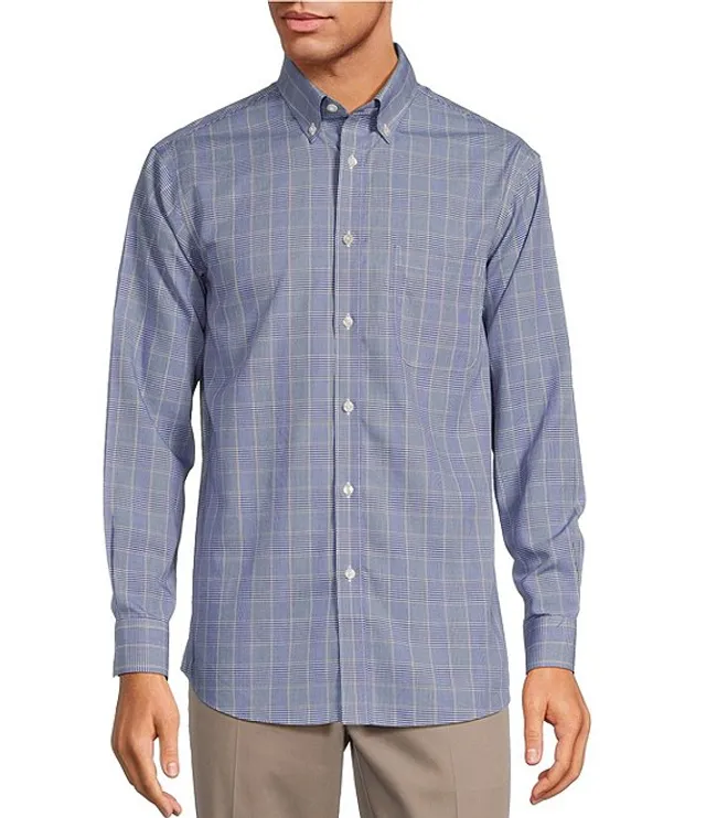 Roundtree & Yorke Gold Label Roundtree & Yorke Big Tall Non-Iron Plaid  Sport Shirt