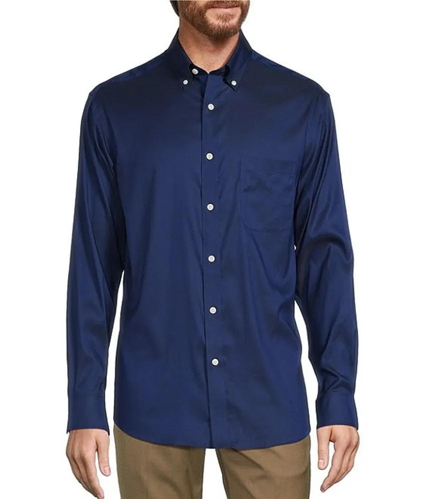 Roundtree & Yorke Gold Label Roundtree & Yorke Non-Iron Long Sleeve Solid  Sport Shirt