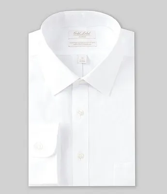 Gold Label Roundtree & Yorke Slim-Fit Non-Iron Spread Collar Solid Dress Shirt